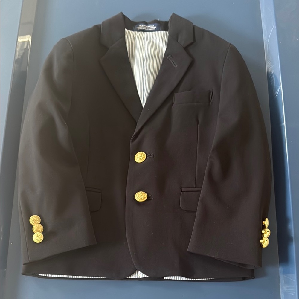 Boys Navy Blazer with Gold Buttons